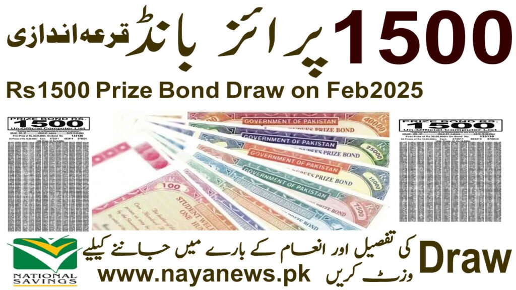 Upcoming Rs 1500 Prize Bond Draw on 17 Feb 2025