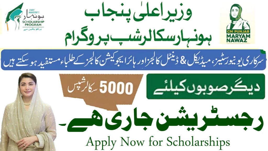 CM Punjab Honhaar Scholarship Program 2025
