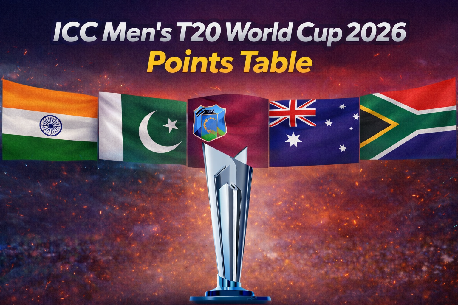 ICC Men’s T20 World Cup 2026 Points Table