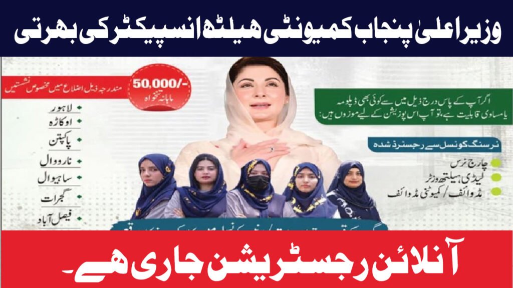 CM Punjab Community Health Inspector Career Opportunities April 2026