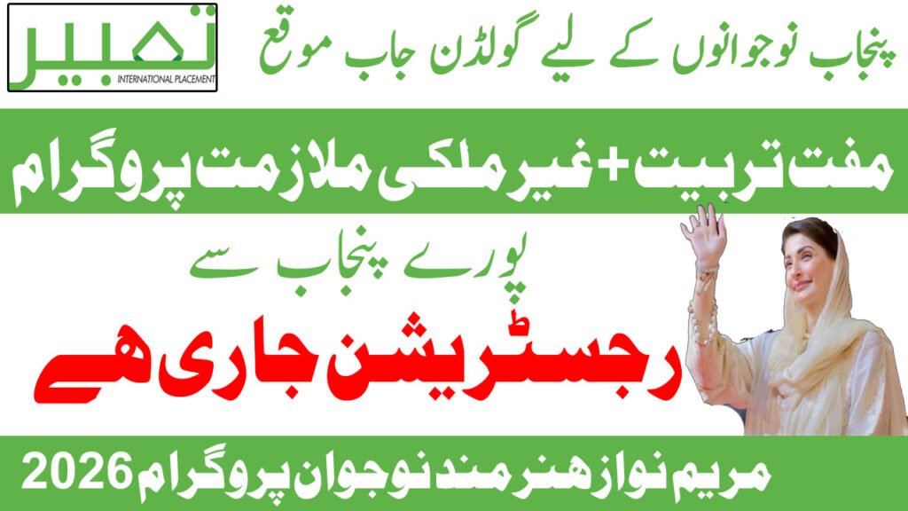 Tabeer International Placement Program Maryam Nawaz Hunarmand Naujawan Registration 2026