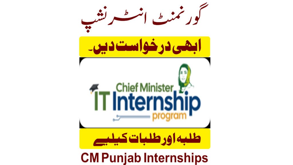 IT Internships Program By CM Punjab Latest Updates 2026