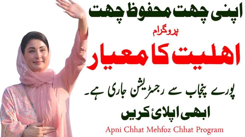 CM Punjab Apni Chhat Mehfoz Chhat Eligblity Criteria 2026 Check Now