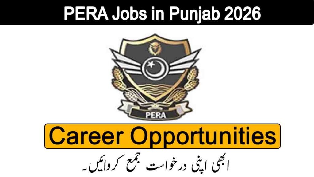 Latest PERA Jobs in Punjab July 2026